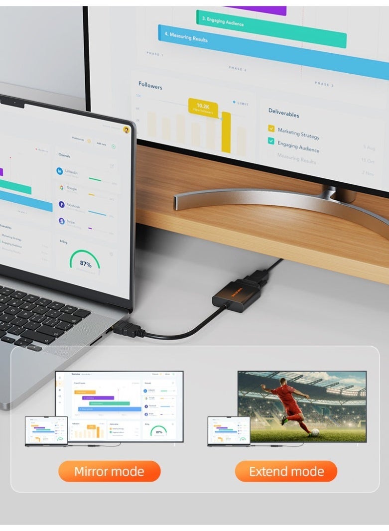 كابل تايم محول فيديو من HDMI ذكر إلى VGA أنثى بدقة 1080 بكسل - Image 5